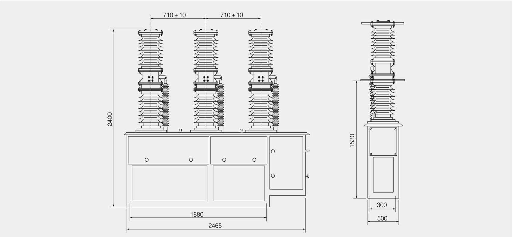 Наружный вакуумный автоматический выключатель ZW7-40.5 Наружный вакуумный автоматический выключатель ZW7-40.5
