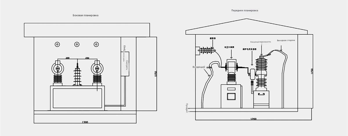 Напольный интеллектуальный граничный автоматический выключатель высокого напряжения для установки вн Напольный интеллектуальный граничный автоматический выключатель высокого напряжения для установки вн